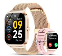 CASCHO Montre Connectée Femme avec Appel Bluetooth,1.85" HD Smartwatch Femme avec Fréquence Cardiaque/Sommeil/SpO2, 120+ Modes Sportifs, IP68 Étanche Fitness Tracker, Montre pour Android iOS Or Rose