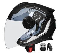 Casco Abierto Para Motocicleta, Homologado Ece, Casco Jet Unisex, Apto Para Ciclomotores, Motocicletas De Calle, Motocicletas De Turismo, Etc., Medio Casco. J,M:57-58CM