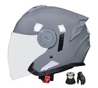 Casco Abierto Para Motocicleta, Homologado Ece, Casco Jet Unisex, Apto Para Ciclomotores, Motocicletas De Calle, Motocicletas De Turismo, Etc., Medio Casco. F,M:57-58CM