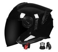 Casco Abierto Para Motocicleta, Homologado Ece, Casco Jet Unisex, Apto Para Ciclomotores, Motocicletas De Calle, Motocicletas De Turismo, Etc., Medio Casco. G,M:57-58CM
