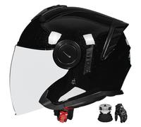 Casco Abierto Para Motocicleta, Homologado Ece, Casco Jet Unisex, Apto Para Ciclomotores, Motocicletas De Calle, Motocicletas De Turismo, Etc., Medio Casco. H,L:59-60CM
