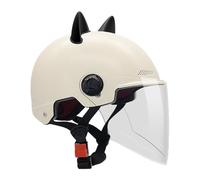 Casco Con Visiera - ABS 29 × 22 × 16,5 cm | Casco Traspirante pour scooter Bici avec ajustement réglable, design d'aération respirant, protection Cascó Per Bici E Scooter | Confort de conduite grâce à