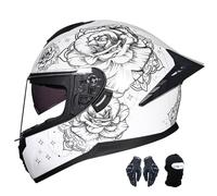 Casco De Moto Integral Para Adulto Con Doble Visera, Homologado Ece, Apto Para Hombre Y Mujer, Scooters, Patinetas, Ciclomotores Y Motos De Calle. I,S:53-54CM