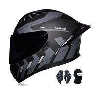 Casco De Moto Integral Para Adulto Con Doble Visera, Homologado Ece, Apto Para Hombre Y Mujer, Scooters, Patinetas, Ciclomotores Y Motos De Calle. G,L:57-58CM