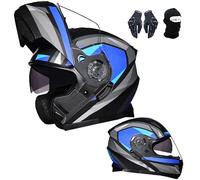 Casco De Motocicleta Abatible, Casco De Motocicleta Modular Con Visera Doble, CertificacióN Ece, Casco De Motocicleta De Carreras De Calle, Ligero Para Hombres Y Mujeres. N,M:55-56CM