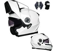 Casco De Motocicleta Abatible, Casco De Motocicleta Modular Con Visera Doble, CertificacióN Ece, Casco De Motocicleta De Carreras De Calle, Ligero Para Hombres Y Mujeres. R,L:57-58CM