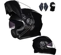 Casco De Motocicleta Abatible, Casco De Motocicleta Modular Con Visera Doble, CertificacióN Ece, Casco De Motocicleta De Carreras De Calle, Ligero Para Hombres Y Mujeres. J,M:55-56CM