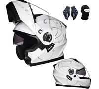 Casco De Motocicleta Abatible, Casco De Motocicleta Modular Con Visera Doble, CertificacióN Ece, Casco De Motocicleta De Carreras De Calle, Ligero Para Hombres Y Mujeres. Q,M:55-56CM