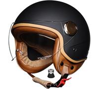 Casco De Motocicleta, Medio Casco Moto Mujer Hombre, Casco De Scooter, Casco Ciclomotor Electrico Adulto, Cascos De Moto Medio Huevo Con Visera Solar, Protección De Seguridad 1,S