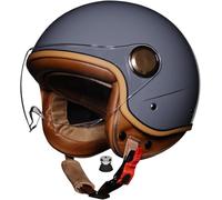 Casco De Motocicleta, Medio Casco Moto Mujer Hombre, Casco De Scooter, Casco Ciclomotor Electrico Adulto, Cascos De Moto Medio Huevo Con Visera Solar, Protección De Seguridad 6,M