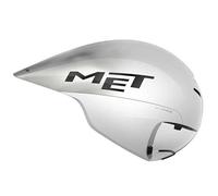 Met Drone Wide Body Ii Time Trial Helmet Argenté L White Metallic / Glossy