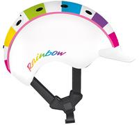 Casque enfant vélo et ski Rainbow Mini 2 Casco ( Blanc, arc-en-ciel / S )