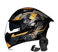 Casco Modular Moto Bluetooth, Doble Visera, Ventilación Múltiple, Forro Extraíble, ABS Alta Densidad, Homologado DOT Hombres Mujeres Tallas M-XXXL