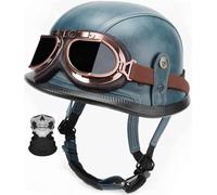 Casco Moto Jet Para Hombres Y Mujeres ECE/Dot Homologado Media Cara Casco Motocicleta Con Visera Cascos Half-Helmet Scoote Cascos Abiertos De Moto Cuatro Estaciones 6,XXL
