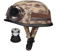Casco Moto Jet Para Hombres Y Mujeres ECE/Dot Homologado Media Cara Casco Motocicleta Con Visera Cascos Half-Helmet Scoote Cascos Abiertos De Moto Cuatro Estaciones 11,XL