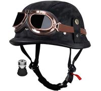 Casco Moto Jet Para Hombres Y Mujeres ECE/Dot Homologado Media Cara Casco Motocicleta Con Visera Cascos Half-Helmet Scoote Cascos Abiertos De Moto Cuatro Estaciones 12,XL