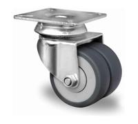 CASCOO CASCOO Roulette double pivotante ø 50 mm Série P2T2 à roulement à billes Quantité:1