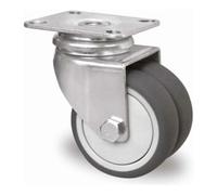 CASCOO CASCOO Roulette double pivotante ø 75 mm série P2T2 à roulement à billes Quantité:1