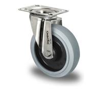 CASCOO CASCOO Roulette pivotante ø 100 mm série R4E2, roulement à billes, inox Quantité:1