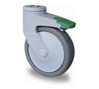 CASCOO CASCOO Roulette pivotante à trou arrière avec bloqueur directionnel ø 100 mm série CARA à roulement à billes Quantité:1