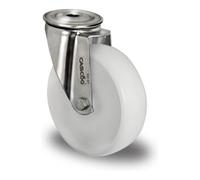 CASCOO CASCOO Roulette pivotante à trou central ø 100 mm série N0N0 palier lisse inox Quantité:1