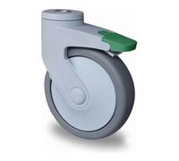 CASCOO CASCOO Roulette pivotante à trou dorsal avec blocage directionnel ø 125 mm série CARA à roulement à billes Quantité:1