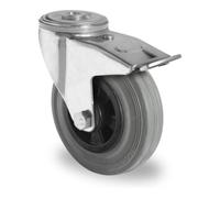 CASCOO CASCOO Roulette pivotante avec frein total ø 160 mm série P4R2 à roulement à billes Quantité:1