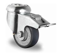 CASCOO CASCOO Roulette pivotante avec frein total ø 50 mm série P2T2 (électroconductrice) à roulement à billes Quantité:1