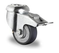 CASCOO CASCOO Roulette pivotante avec frein total ø 75 mm série P2T2 (électroconductrice) à roulement à billes Quantité:1