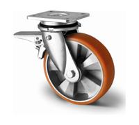 CASCOO CASCOO Roulette pivotante avec frein total avant ø 200 mm série BAU5 à double roulement à billes Quantité:1