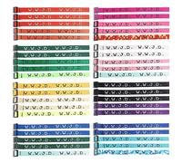 CASDAN W.W.J.D. Lot de 40 bracelets en toile « What would Jesus Do » - Bracelets chrétiens faits à la main - Colorés et réglables - Bracelets tissés religieux pour collectes de fonds, 9.8 Inch