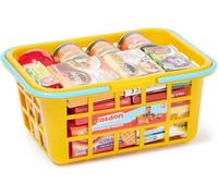 Casdon 62801 Panier de Courses coloré pour Enfants à partir de 2 Ans | Livré avec des Versions Miniatures d'aliments de Marque Populaires