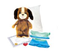 Casdon Build-A-Bear Workshop Ensemble Mini ami et Tenue pour Chiot - 22,9 cm - Peluche, Robe et câlin - Compatible avec Station de Rembourrage - À partir de 3 Ans