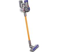 Casdon Dyson Jouets - Aspirateur sans fil - Réplique de jouet interactif violet et orange fonctionnel & accessoires - Kit de nettoyage pour enfants - 3 ans +