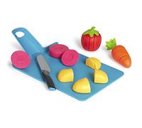 Casdon Joseph Joseph Toys Chop2Pot Ensemble de Jeu de Cuisine Super sûr pour Enfants avec Planche à découper Pliable et Nourriture hachable pour Enfants à partir de 2 Ans Bleu