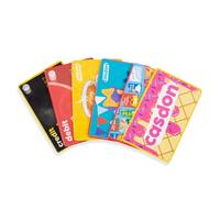 Casdon Lot de cartes de jeu de simulation | Cartes de crédit et cadeaux réalistes pour un jeu imaginatif | Pour les enfants de 3 ans et plus | Enseigne les concepts financiers