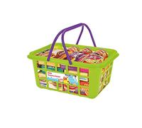 Casdon Shopping Basket, Colourful Toy Shopping Basket for Children Aged 3+, Comes with Miniature Versions of Popular Foods!