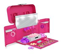 Casdon Coffret Coiffure Complet - Coffret dépliable Contenant des Accessoires de Coiffure, 1 avec Miroir Lumineux & 1 Livre de Coiffure - 3 Ans +