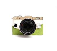 Case Camera Bag TP Main Véritable Cuir véritable en Demi pour Pentax Q S1 Vert