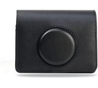 Case Compatible for Fujifilm Instax Mini Evo,Camera Accessories Protective PU Leather Camera Carrying Case with Adjustable Shoulder Strap,Black,Black,Modern