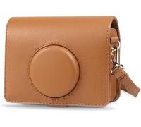 Case Compatible for Fujifilm Instax Mini Evo,Camera Accessories Protective PU Leather Camera Carrying Case with Adjustable Shoulder Strap,Brown,Brown,Modern