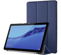 Case Compatible For Huawei Mediapad T5 10.1" Pu Leather Protective Cover Ultra-Thin Magnetic Case With Stand Function - Blue
