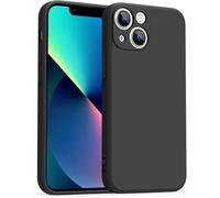 Case Compatible For Iphone 13 Mini 5.4 Inch, Silicone Case With Soft Microfiber Lining, Special Design Straight Edge, Black