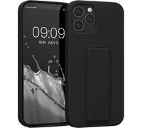 Case Compatible With Apple Iphone 12 / Iphone 12 Pro-Case With Finger Stand In Tpu Silicone-Protection With Stand Function Black