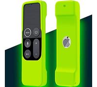 Case Compatible with Apple TV 4K/ 4th Gen Remote Light Weight Anti-Slip Shock Proof Silicone Cover for Controller for Apple TV Siri Remote Glow in The Dark Green