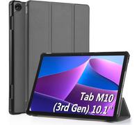 Case Compatible With Lenovo Tab M10 3rd Gen 10.1 Inch 2022 (Tb-328f/Tb-328x) Grey, Ultra Thin Pu Leather Protective Case Cover Cases