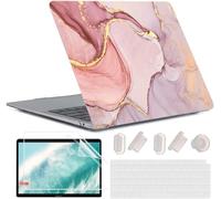 Case Compatible with MacBook Air 13 Inch M1 A2337 A2179 A1932, [UV Printing] Plastic Hard Case Protective Cover for 2020 2019 2018 Air 13.3 Retina with Touch ID, Pink Marble 01