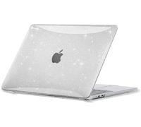 Case Compatible with MacBook Air 15 Inch 2023-2025 (M2 A2941 M3 A3114 M4 A3241) with Touch ID and 15.3 Inch Retina Display, Mac Air Protection Hard Plastic Case ¿ Transparent Glittering