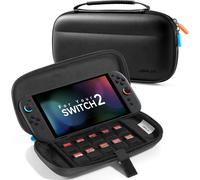 Case Compatible with Nintendo Switch 2 (2025),Slim Hard Protective Case Cover with 10 Game Slots Ideal for Carrying and Storage-Black