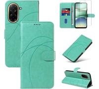Case Compatible With Xiaomi Redmi A5 4g Eu Version (Not For Global Version) With 1 Piece Tempered Glass Screen Protector,Pu Leather Flip Cover,Stand And Wallet Case (Green)